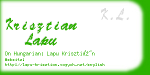 krisztian lapu business card